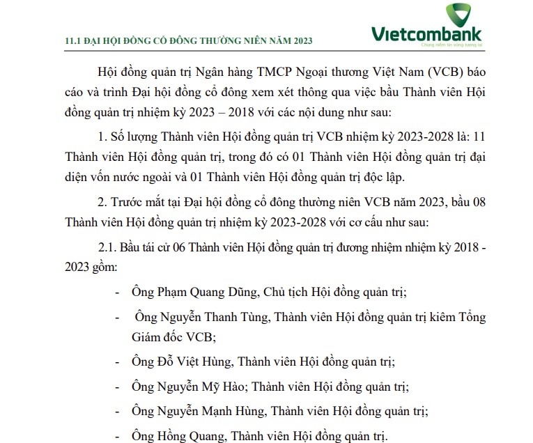 Nguồn: Vietcombank.