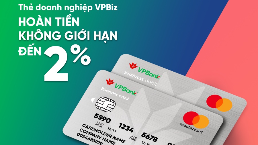 VPBank tiếp tục ra mắt tính năng hoàn tiền từ bộ đôi thẻ doanh nghiệp