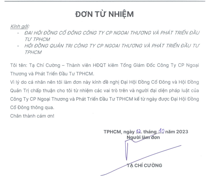 Ông Tạ Chí Cường nộp đơn từ nhiệm trước thềm ĐHĐCĐ bất thường của Fideco