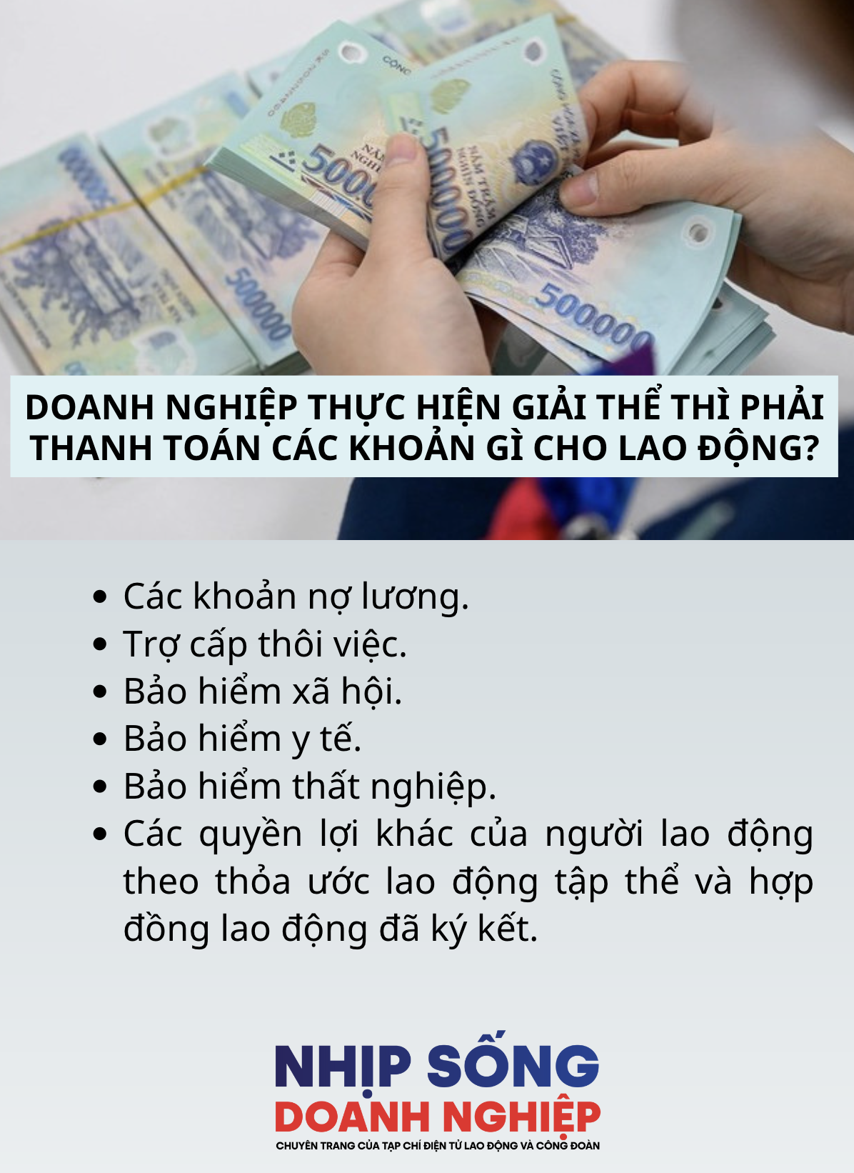 Những khoản công ty phải chi trả cho người lao động khi giải thể