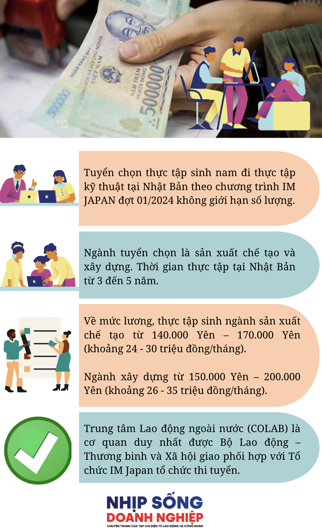 Cơ hội nhận lương đến 35 triệu đồng/tháng khi đi thực tập kỹ thuật tại Nhật Bản