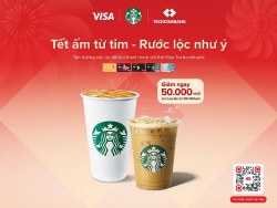 Techcombank và Starbucks Vietnam đem 