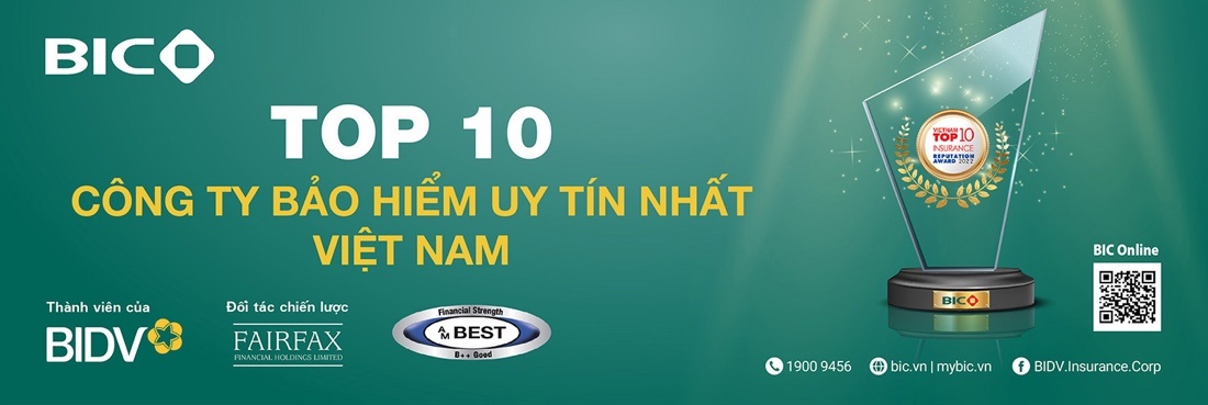 BIC vươn lên vị trí Top 5 công ty bảo hiểm phi nhân thọ uy tín nhất Việt Nam