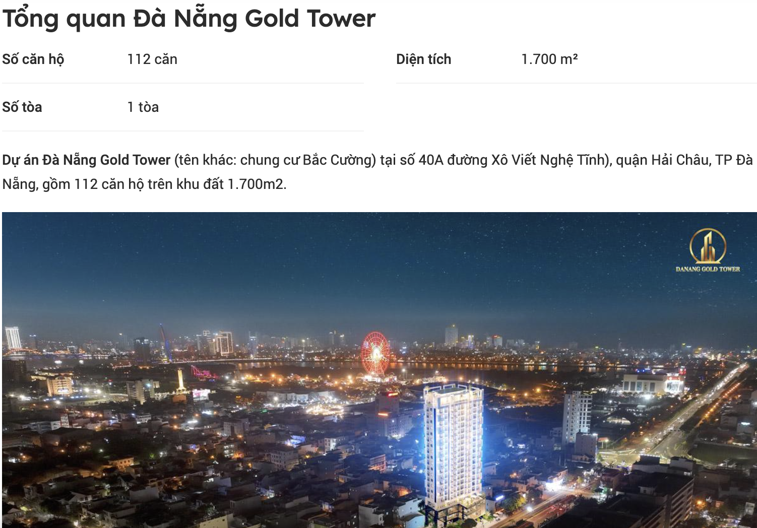 Hé mở Cường Thịnh Phát Land   chủ dự án Bac Cuong Tower quy mô 112 căn hộ ở Đà Nẵng