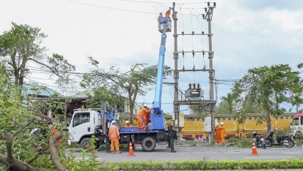 Tình hình khôi phục cung cấp điện sau bão số 3