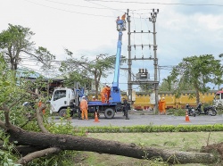 Tình hình khôi phục cung cấp điện sau bão số 3