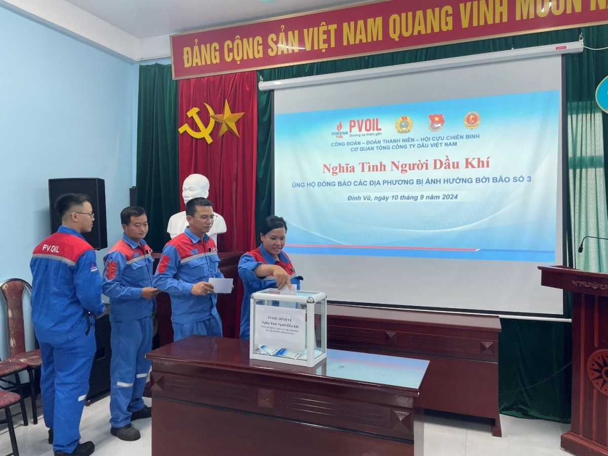 Petrovietnam và các đơn vị thành viên chung tay ủng hộ đồng bào bị ảnh hưởng bởi bão số 3