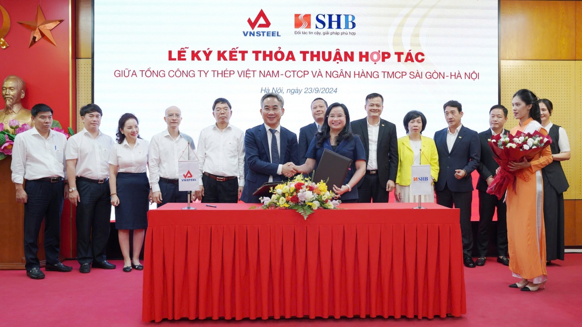 SHB ký kết thảo thuận hợp tác với Tổng Công ty Thép Việt Nam