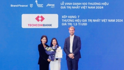 Techcombank, thương hiệu ngân hàng tư nhân giá trị nhất Việt Nam, tiếp tục thăng hạng toàn