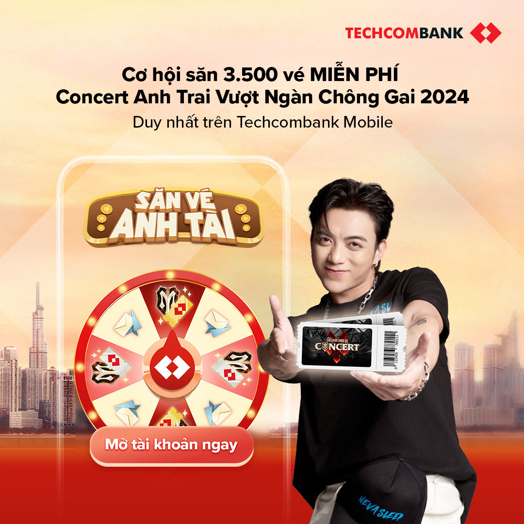 Sức hút của Techcombank trước thềm concert “Anh trai vượt ngàn chông gai 2024”
