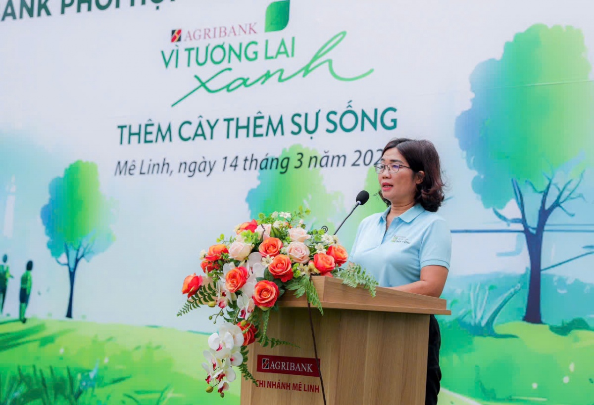 “Agribank - Thêm cây, thêm sự sống”, lan tỏa hành trình “Vì tương lai xanh” tại Mê Linh