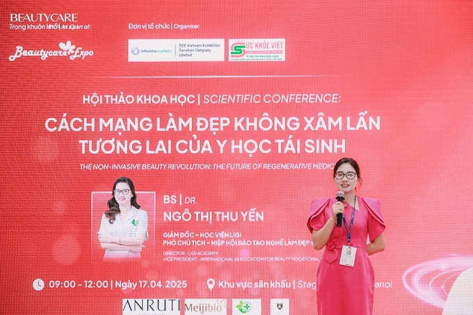 BS. Ngô Thị Thu Yến tham luận tại Hội thảo. Ảnh: LH