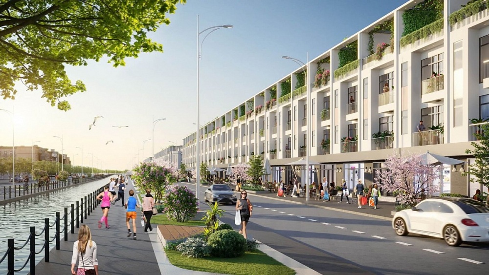 Mô hình Casa Centra Hà Nam liền kề. Ảnh: Hà Nam Green City