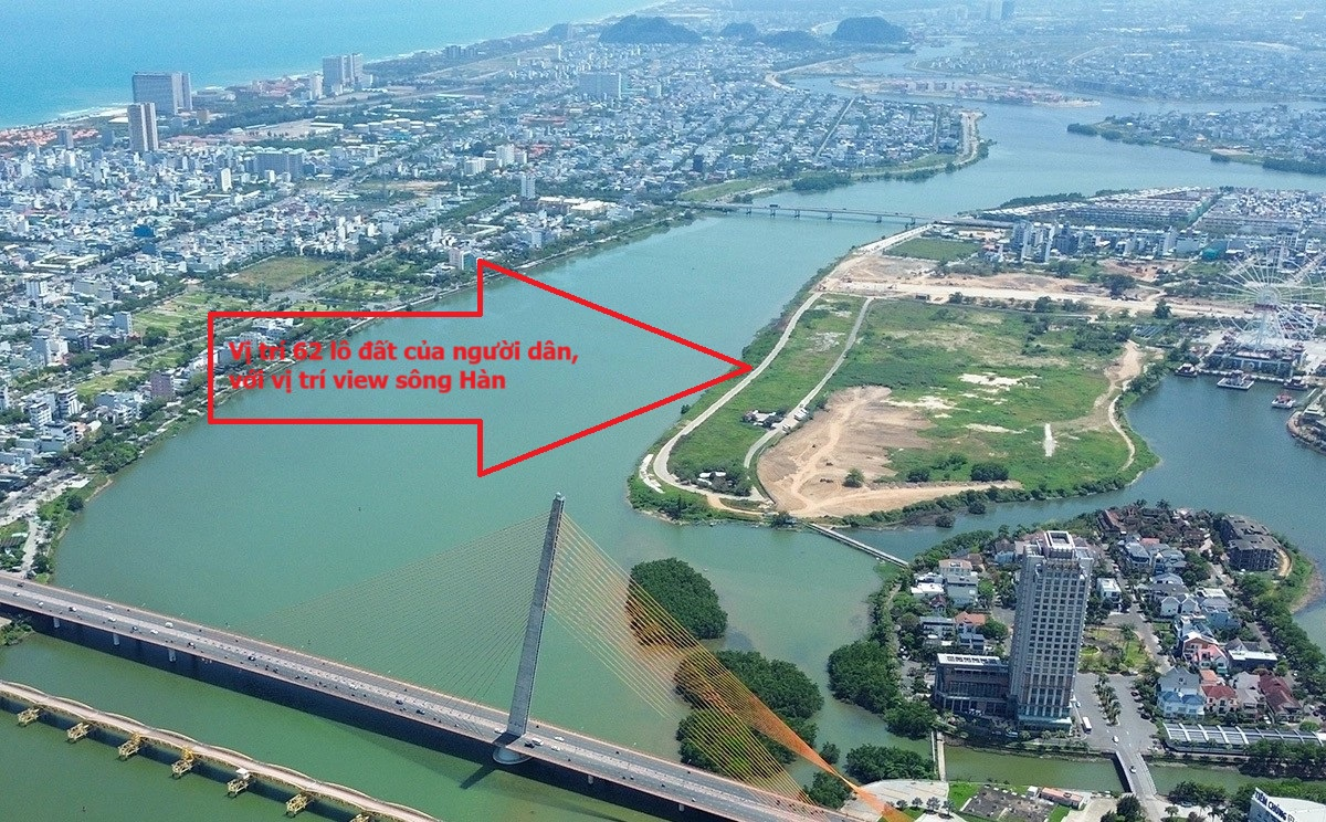 62 lô đất cần giải phóng mặt bằng nằm ở vị trí vàng - view trực diện sông Hàn.