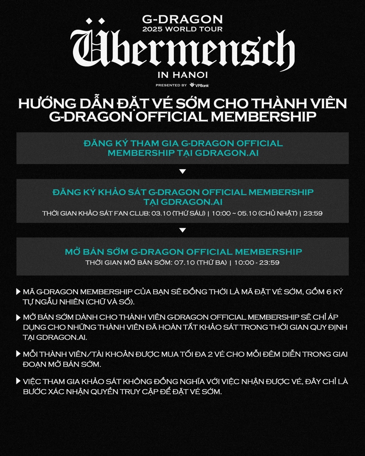 Hướng dẫn đặt vé sớm cho  thành viên