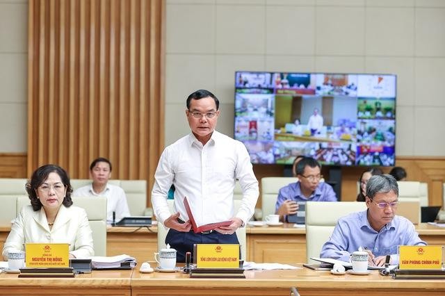 Chủ tịch Tổng Li&ecirc;n đo&agrave;n Lao động Việt Nam Nguyễn Đ&igrave;nh Khang - Ảnh: VGP
