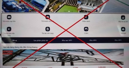 Xuất hiện trang web giả mạo thương hiệu EVN