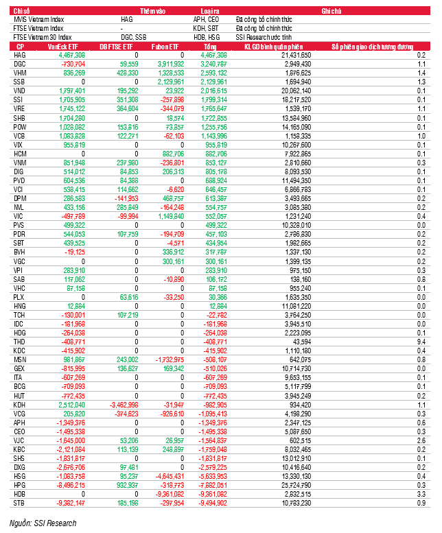 Nhiễu mạnh từ hoạt động cơ cấu của ETFs ngoại, VN-Index mất hơn 11 điểm ảnh 1